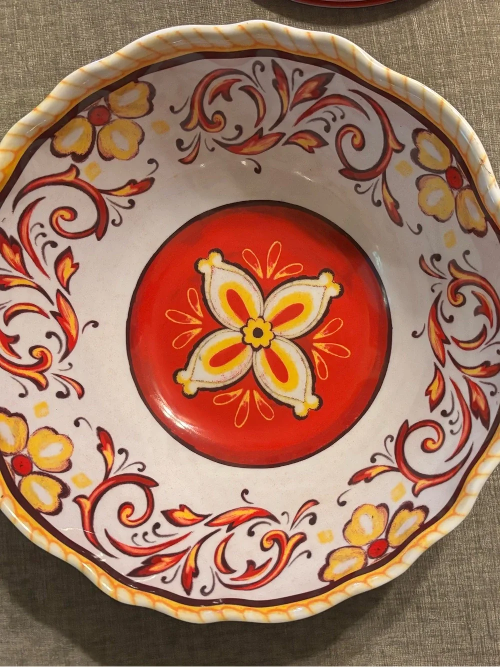 Multiple serving bowls and plates